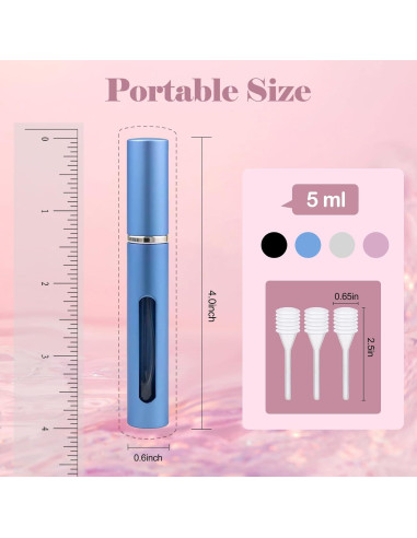 YOCASII 4 Piezas Atomizador de Perfume Reutilizable 8ml