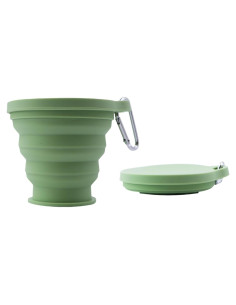 Taza Plegable de Silicona VVZOWW Verde 173.5g para Viaje
