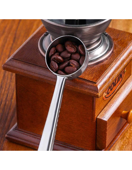 Set de 2 Cucharas Medidoras de Café con Clip Waxxy - Acero Inoxidable Set de 2 Cucharas Medidoras de Café con Clip Waxxy - Acero Inoxidable
