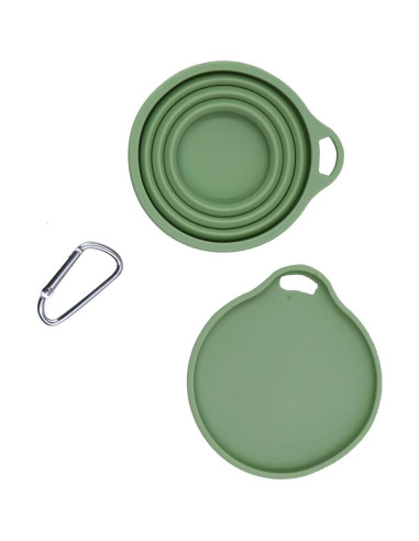 Taza Plegable de Silicona VVZOWW Verde 173.5g para Viaje
