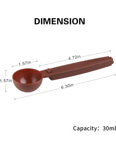 Cucharas de Café con Clip HiempTru - 4 Piezas 30ml 2