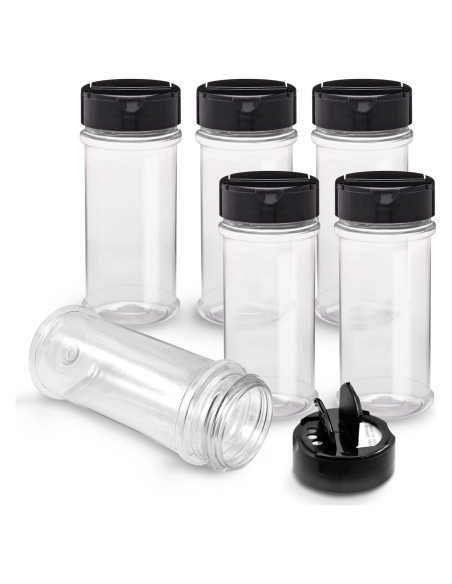 Tarros de Especias de Plástico RoyalHouse 6 Piezas 160ml Tarros de Especias de Plástico RoyalHouse 6 Piezas 160ml