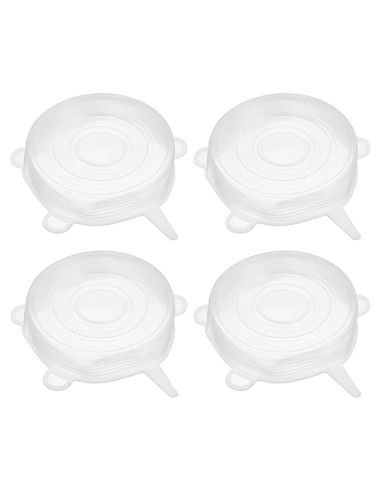 Tapa de Silicona Stretch uxcell, 4 Piezas 9.5cm Blanca