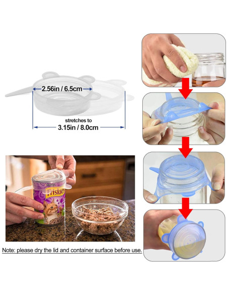 Tapa de Silicona Reutilizable Adpartner para Latas - 10 Piezas Tapa de Silicona Reutilizable Adpartner para Latas - 10 Piezas