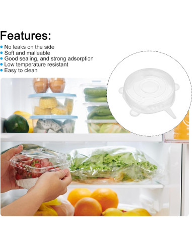 Tapa de Silicona Stretch uxcell, 4 Piezas 9.5cm Blanca