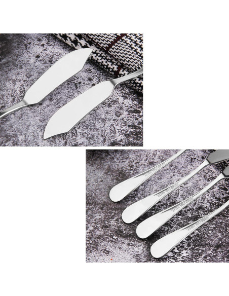 Cuchillos para Untar KINMINGZHU Acero Inoxidable 6 Piezas 15 cm Cuchillos para Untar KINMINGZHU Acero Inoxidable 6 Piezas 15 cm