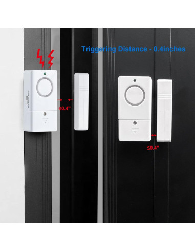 Sensor de Alarma para Puertas Ranisny 120dB 4 Paquete