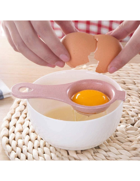 Separador de Huevos 3 Piezas Bamutu - Resina Alimentaria Rosa Separador de Huevos 3 Piezas Bamutu - Resina Alimentaria Rosa