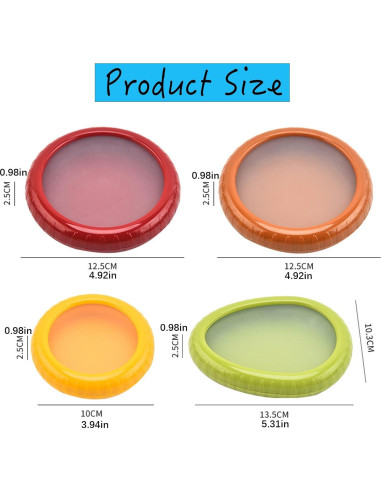Conjunto de 4 Contenedores Reutilizables para Frutas Winb