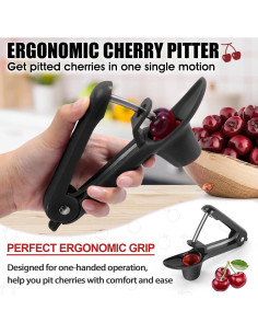 Deshuesador de Cerezas SCHVUBENR Acero Inoxidable Ergonómico 2