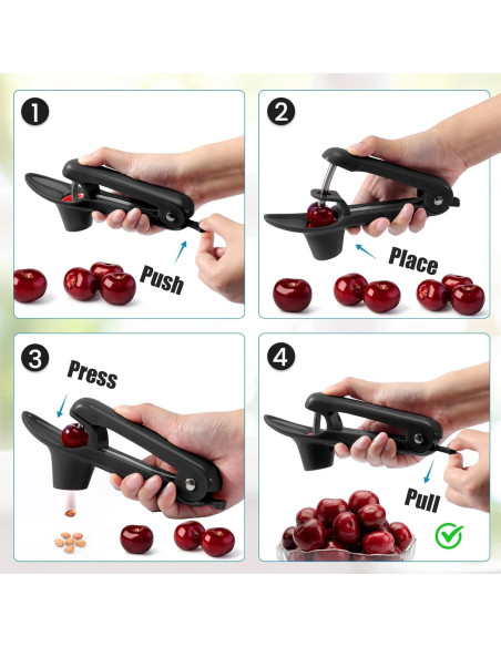 Deshuesador de Cerezas SCHVUBENR Acero Inoxidable Ergonómico Deshuesador de Cerezas SCHVUBENR Acero Inoxidable Ergonómico