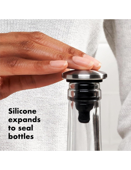 Tapones de Vino Expansibles OXO de Silicona - 2 Unidades Tapones de Vino Expansibles OXO de Silicona - 2 Unidades