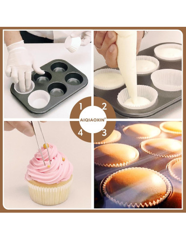 500 Forros de Cupcake Bake Choice - Papel Pergamino Natural