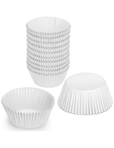 Forros de Cupcake de Foil Metálico Blanco GiFBERA 200 Unidades