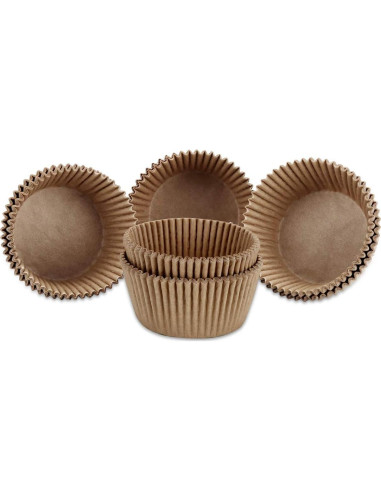 Forros para Cupcakes Estándar GiFBERA 200 Unidades Naturales