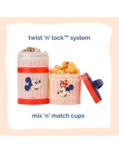 Contenedores apilables Whiskware Mickey Mouse 3 tazas 632 ml