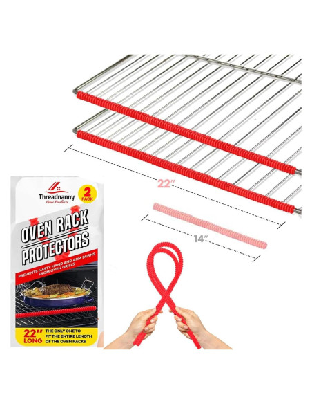 Protector de Estante de Horno ThreadNanny 55.88 cm Rojo - 2 Pzs Protector de Estante de Horno ThreadNanny 55.88 cm Rojo - 2 Pzs