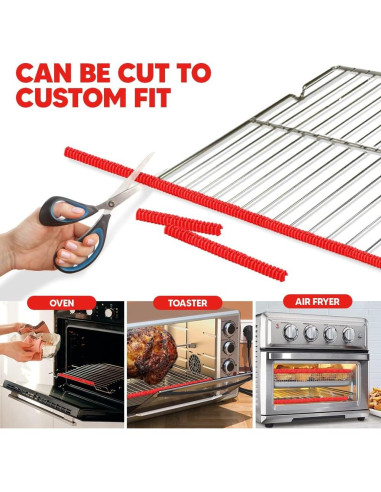 Protector de Estante de Horno ThreadNanny 55.88 cm Rojo - 2 Pzs