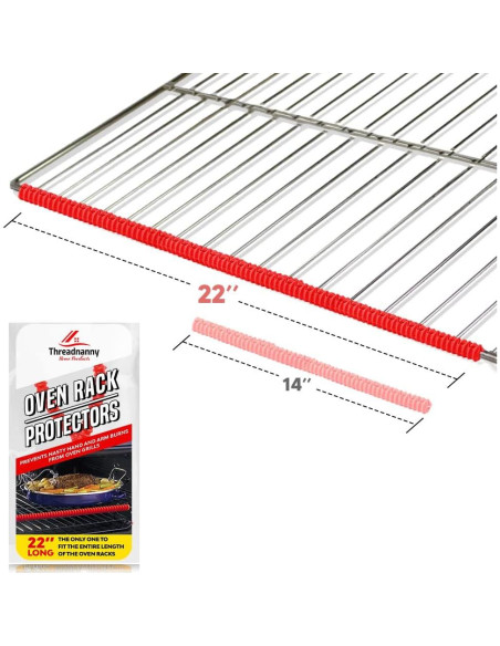 Protector de Estante de Horno ThreadNanny 55.88 cm Rojo - 2 Pzs Protector de Estante de Horno ThreadNanny 55.88 cm Rojo - 2 Pzs
