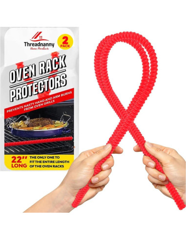 Protector de Estante de Horno ThreadNanny 55.88 cm Rojo - 2 Pzs