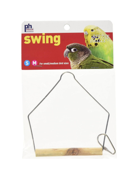 Columpio de Madera Natural Prevue BPV388 para Aves 10x12.7cm Columpio de Madera Natural Prevue BPV388 para Aves 10x12.7cm