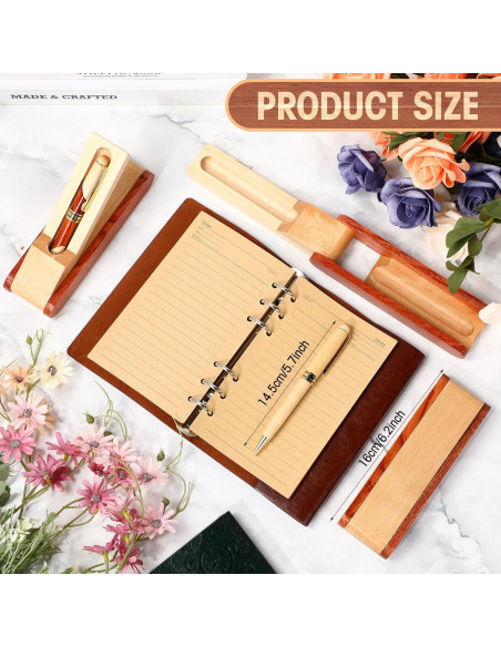 Juego de 3 Bolígrafos de Madera Zhanmai con Estuche Juego de 3 Bolígrafos de Madera Zhanmai con Estuche