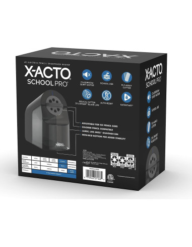 Sacapuntas Eléctrico X-ACTO SchoolPro, Negro, 1 Cuenta