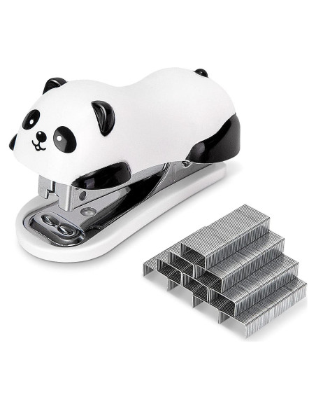 Grapadora Mini Deli Panda con 1000 Grapas No. 10 y Removedor Grapadora Mini Deli Panda con 1000 Grapas No. 10 y Removedor