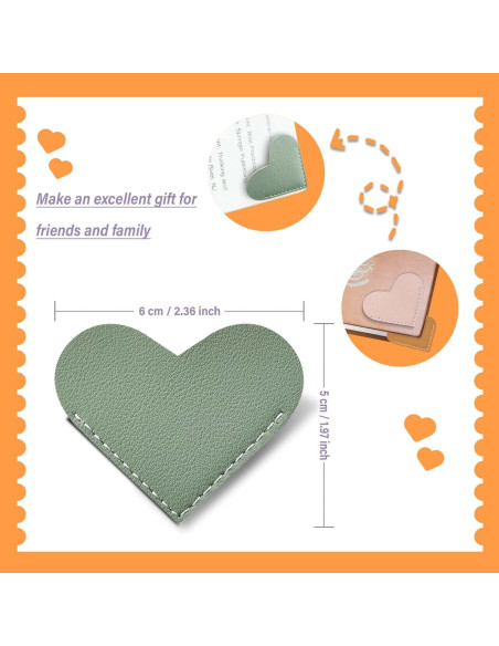 Marcadores de Página de Corazón Winjeto - 6 Piezas de Cuero Marcadores de Página de Corazón Winjeto - 6 Piezas de Cuero