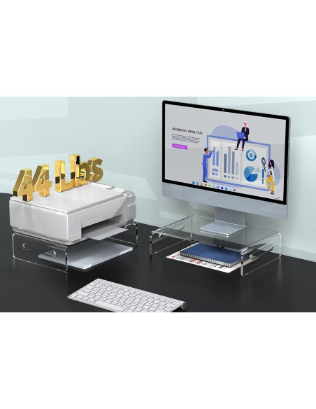 Soporte para Monitor Acrílico Zimilar - Elevador Ergonómico 20 kg Soporte para Monitor Acrílico Zimilar - Elevador Ergonómico 20 kg