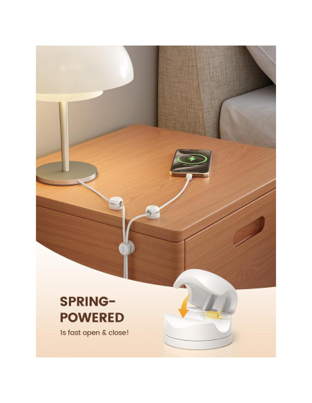 6 Pack Organizador de Cables Lamicall Clips Rotativos 360 6 Pack Organizador de Cables Lamicall Clips Rotativos 360