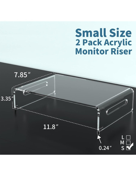 Soporte para Monitor Acrílico Zimilar - Elevador Ergonómico 20 kg Soporte para Monitor Acrílico Zimilar - Elevador Ergonómico 20 kg