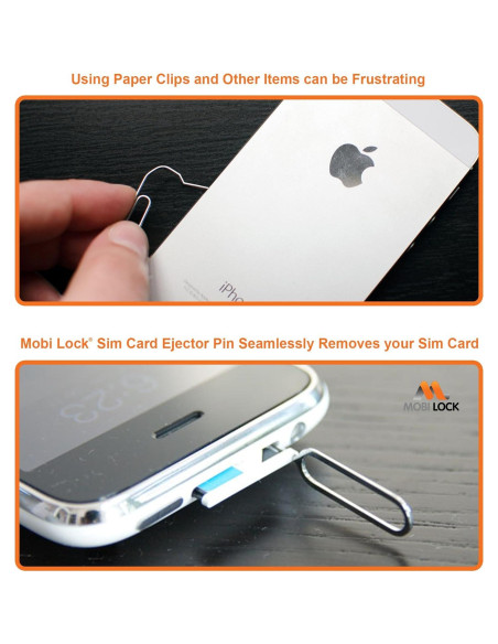 10 Piezas Herramienta Extracción SIM Mobi Lock - Compatible iPhone, Android 10 Piezas Herramienta Extracción SIM Mobi Lock - Compatible iPhone, Android