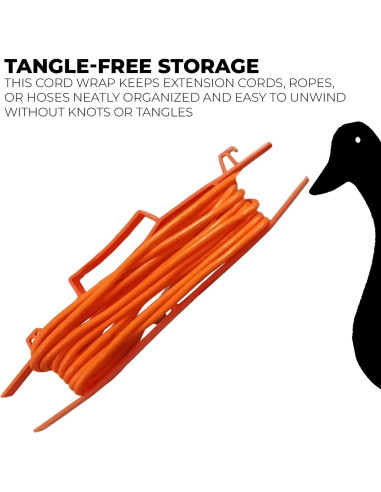 Organizador de Cuerda de Plástico Black Duck - 4 Envolturas Naranjas 44.5 cm