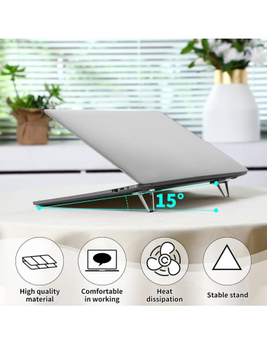 Soporte de Teclado Plegable Konohan de Aluminio 4 Piezas Plata