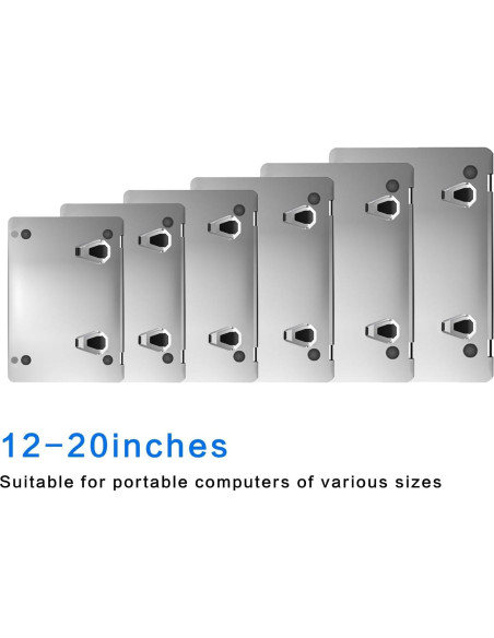 Soporte Ergonómico para Laptop ELE DEPI Plata 2 Piezas 12-20" Soporte Ergonómico para Laptop ELE DEPI Plata 2 Piezas 12-20"