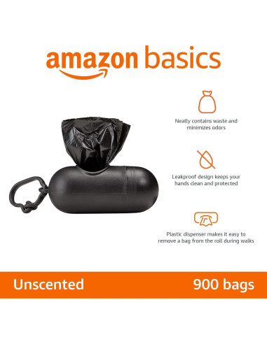 Bolsas de Excremento para Perros Amazon Basics 900 Unidades