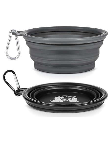 Tazones de Perro Plegables Silicona 2 Pack - 0.47L Tazones de Perro Plegables Silicona 2 Pack - 0.47L