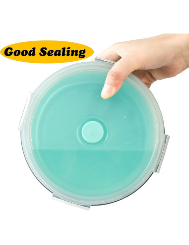 Cuencos Plegables para Perro Joyinjojo 350ml con Tapa - 2 Piezas