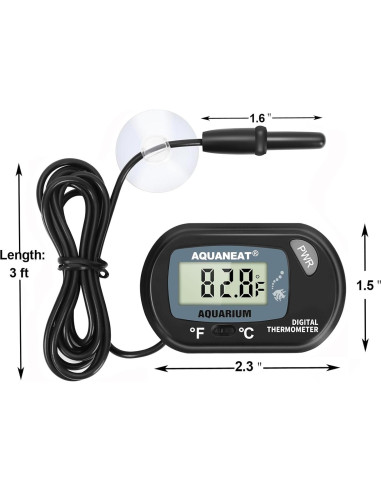 Termómetro Digital para Acuario AQUANEAT DT-A045 - Rango -50C a +70C