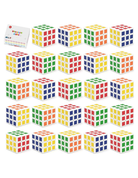 24 Mini Cubos Rompecabezas Vdealen 3x3 para Niños - 3 cm 24 Mini Cubos Rompecabezas Vdealen 3x3 para Niños - 3 cm