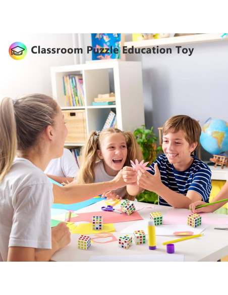24 Mini Cubos Rompecabezas Vdealen 3x3 para Niños - 3 cm 24 Mini Cubos Rompecabezas Vdealen 3x3 para Niños - 3 cm