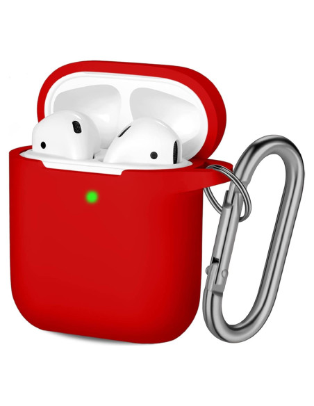 Funda Protectora de Silicona Hamile para AirPods Rojo Funda Protectora de Silicona Hamile para AirPods Rojo