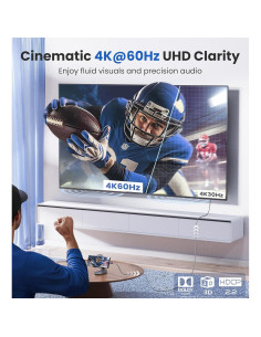 Cable HDMI 4K 60Hz WARRKY Tipo C 1.83m Aluminio Chapado Oro 2