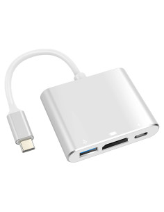 Adaptador USB C a HDMI Battony 4K 3 en 1 Plata