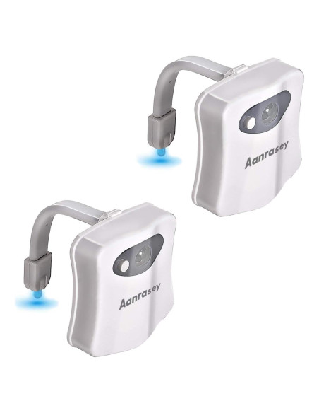 Luz Nocturna para Inodoro Aanrasey LED 8 Colores Sensor Movimiento Luz Nocturna para Inodoro Aanrasey LED 8 Colores Sensor Movimiento