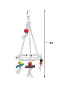 Columpio para Aves Hypeety - Juguete de Cuerda de Algodón 2