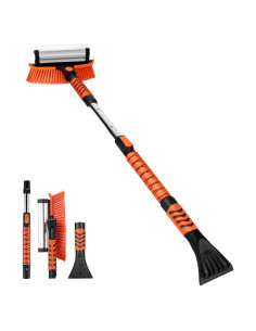 Raspador de Hielo JAGASOL 3 en 1 con Cepillo y Mango Telescópico