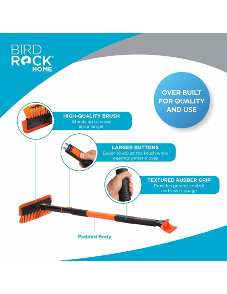 Cepillo de Nieve Extensible BIRDROCK HOME 60" con Raspador Cepillo de Nieve Extensible BIRDROCK HOME 60" con Raspador