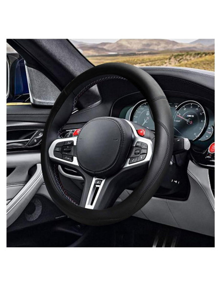 Cubierta de Volante de Coche Lainloy 14.5-15" Cuero Antideslizante Cubierta de Volante de Coche Lainloy 14.5-15" Cuero Antideslizante